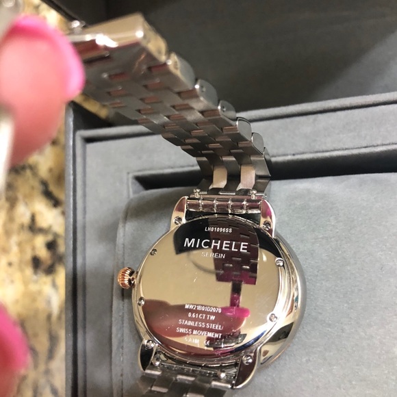 **SOLD**NWT Michele Serein 16 Diamond Watch - Picture 4 of 7
